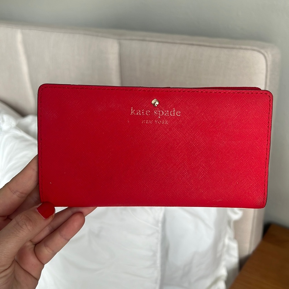 Kate spade red wallet